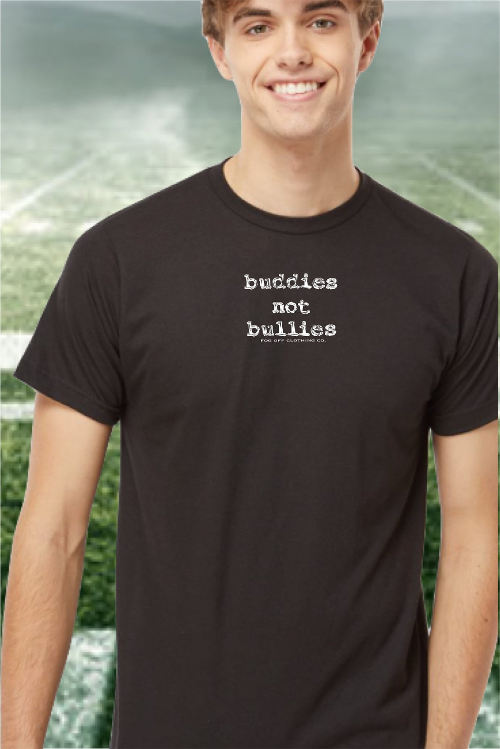 NEW BUDDIES NOT BULLIES LOGO MENS T