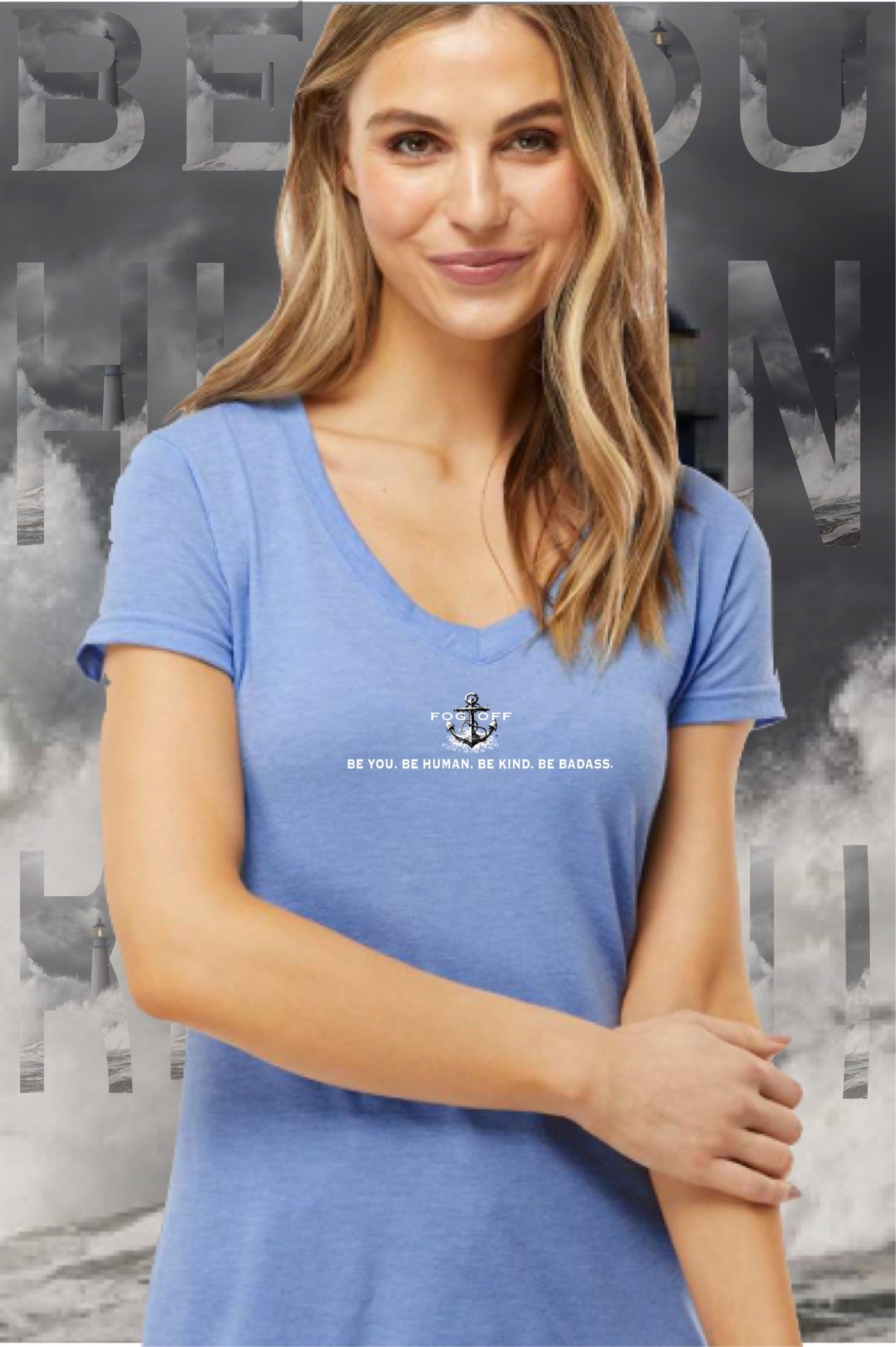 NEW BADASS WOMANS V-NECK T