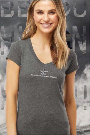 NEW BADASS WOMANS V-NECK T