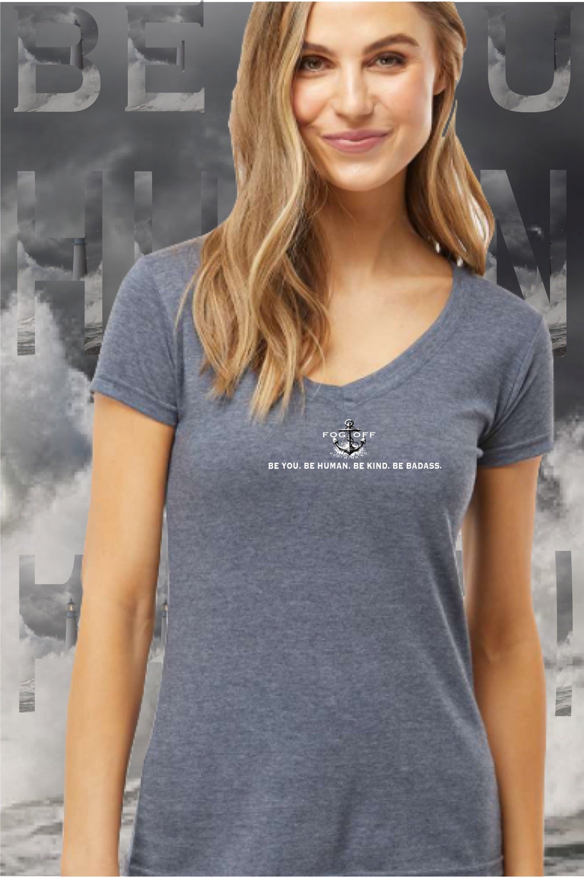 NEW BADASS WOMANS V-NECK T