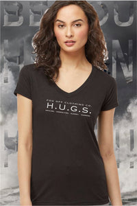 NEW HUGS LOGO WOMANS V-NECK T