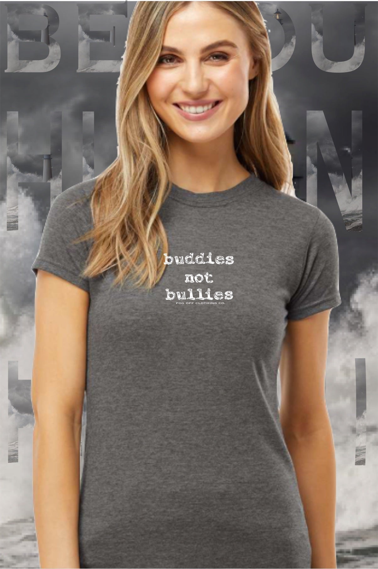 NEW BUDDIES NOT BULLIES WOMANS CREW T