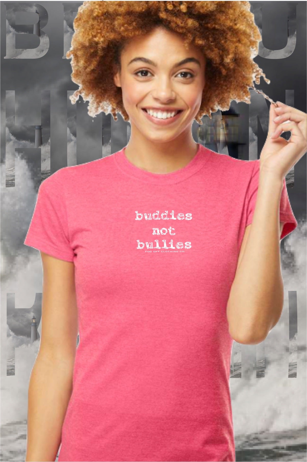 NEW BUDDIES NOT BULLIES WOMANS CREW T