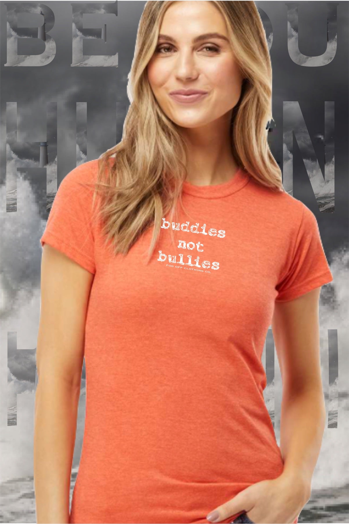 NEW BUDDIES NOT BULLIES WOMANS CREW T