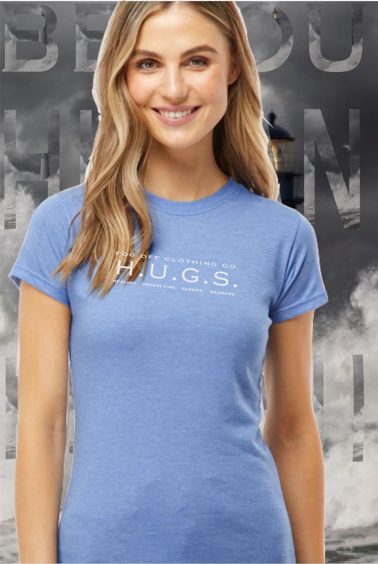NEW HUGS LOGO WOMANS CREW T