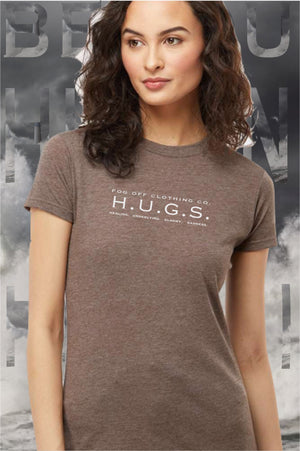 NEW HUGS LOGO WOMANS CREW T