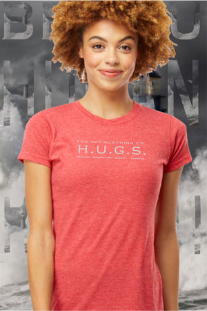 NEW HUGS LOGO WOMANS CREW T