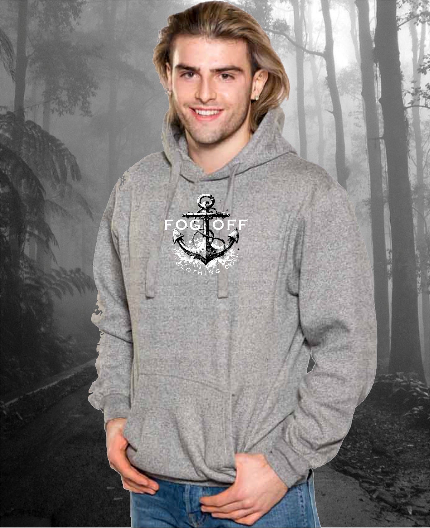 PREMIUM MARLED ANCHOR HOODIE