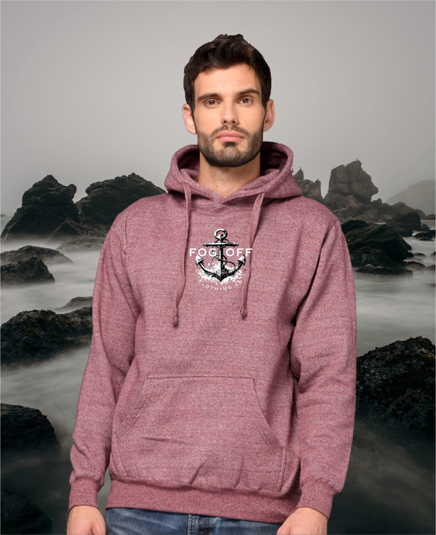 PREMIUM MARLED ANCHOR HOODIE