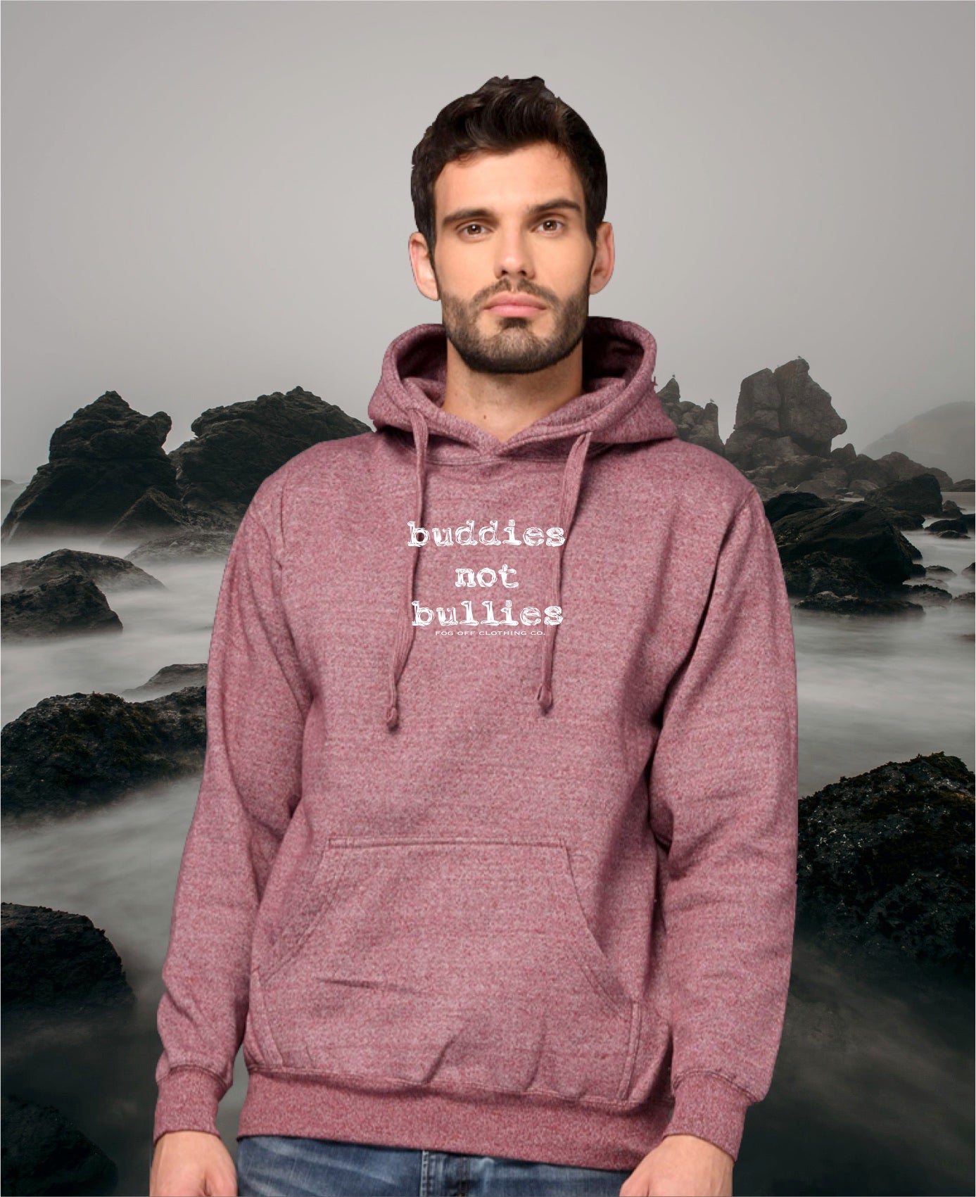 PREMIUM MARLED BUDDIES NOT BULLIES HOODIE