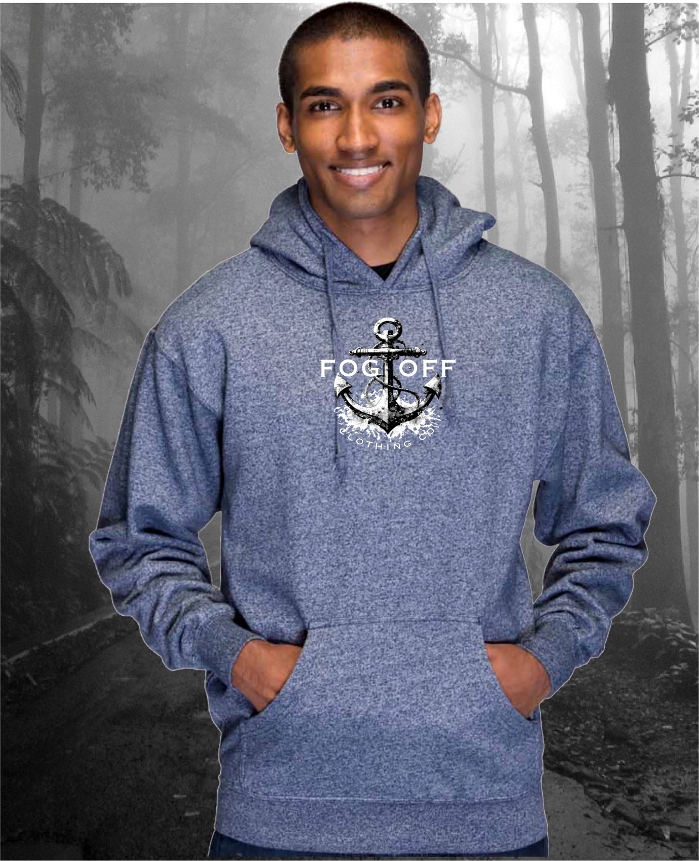 PREMIUM MARLED ANCHOR HOODIE